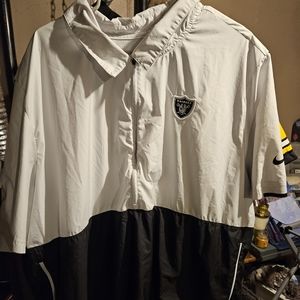 Oakland Raiders Half Zip Windbreaker
